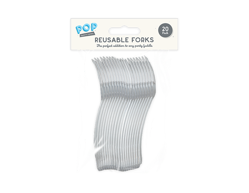 Reusable Plastic Forks 20pk