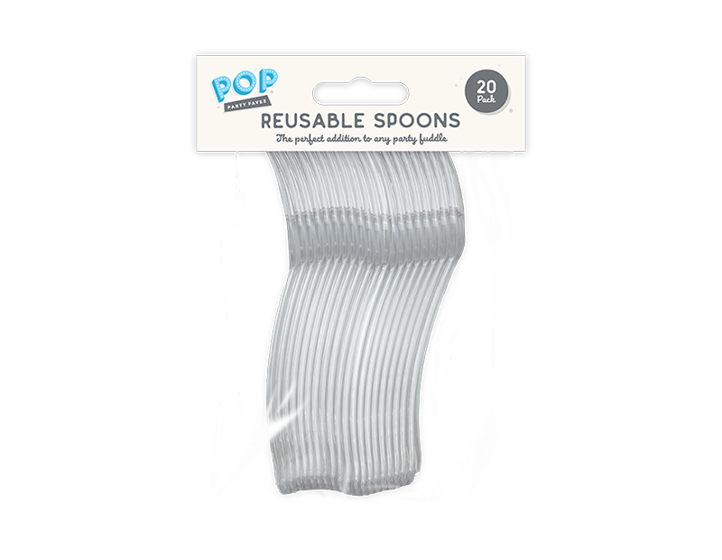 Reusable Plastic Spoons 20pk