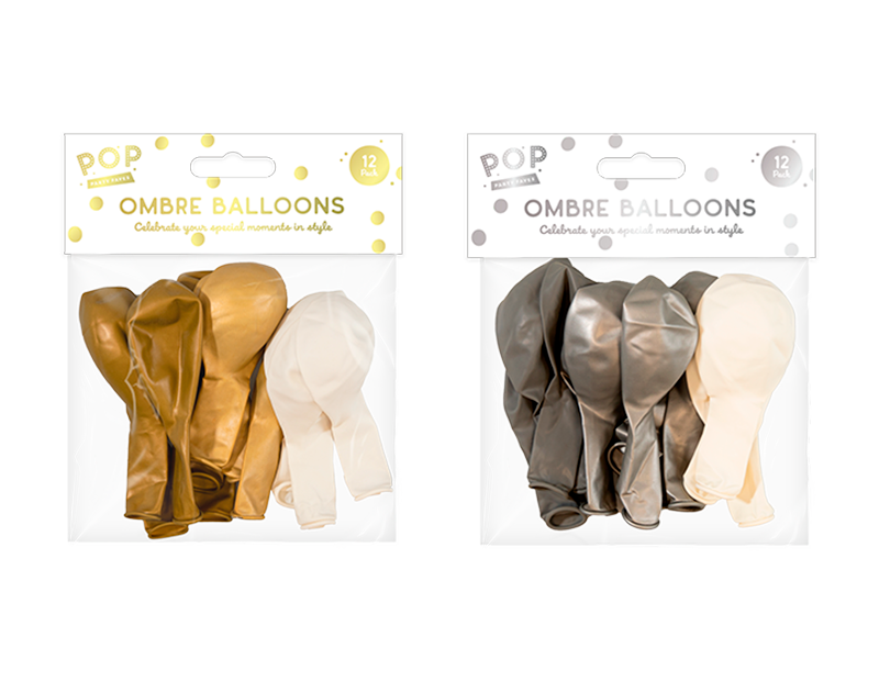 Metallic Ombre Balloons 12pk
