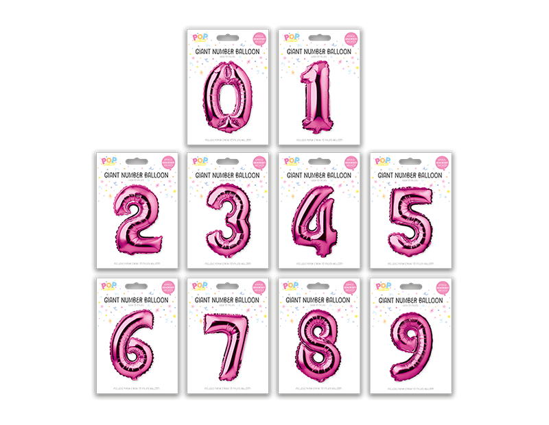 Number Balloon Pink 34"