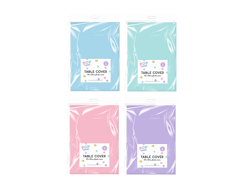 Pastel Plastic Table Cloths 2pk