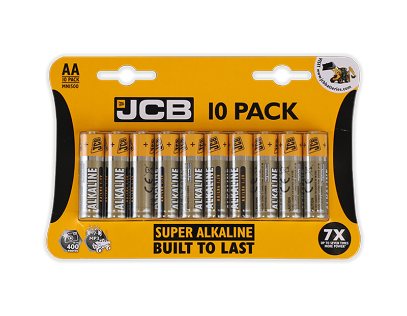 JCB LR6 AA Batteries Super Alkaline 10pk