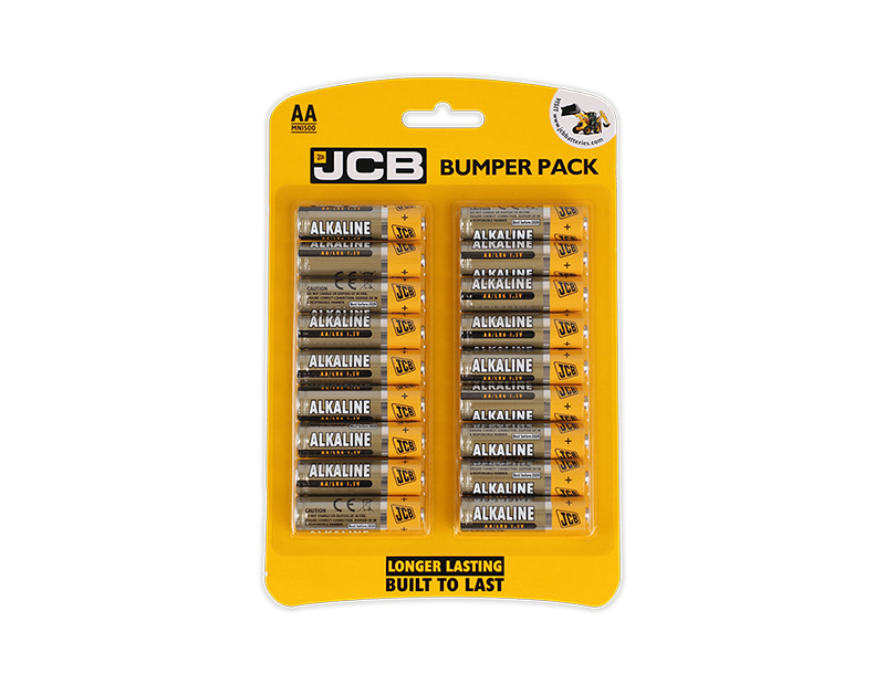 JCB LR6 AA Batteries Alkaline 18pk
