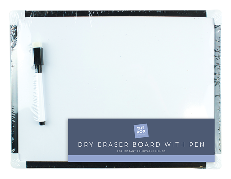 White Board & Pen Set - 4 Piece