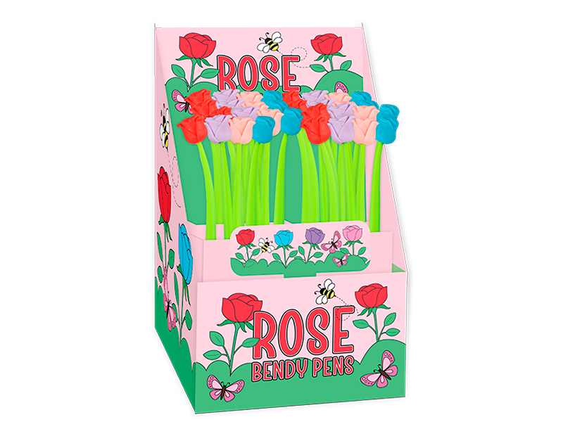 Rose Bendy Pens