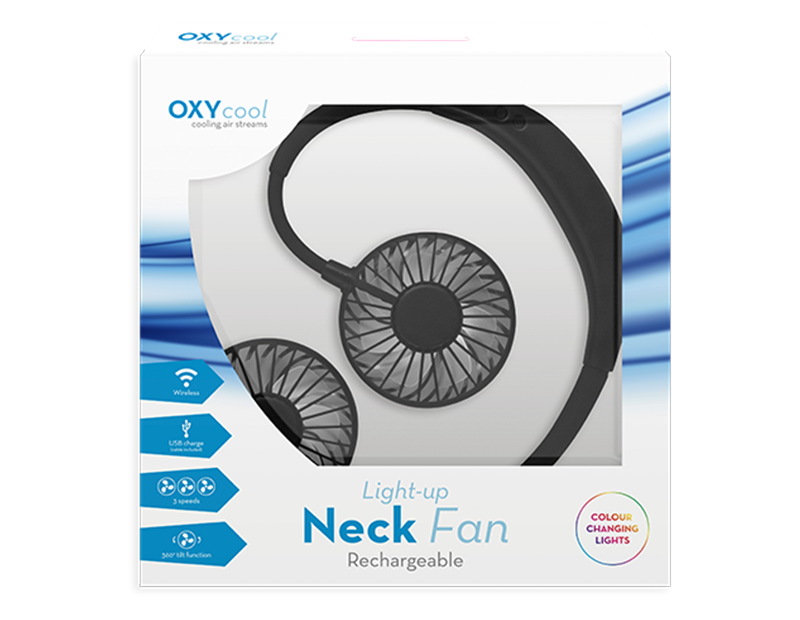 Portable Neck Fan With Lights