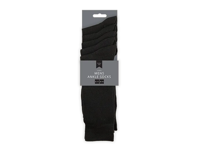 Mens Black Socks 5pks