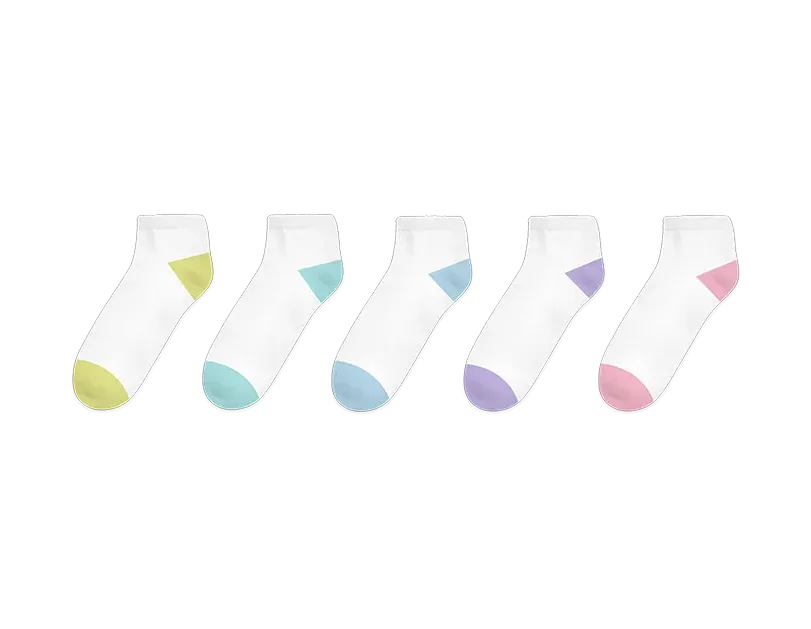 Ladies White Trainer Socks 5pk