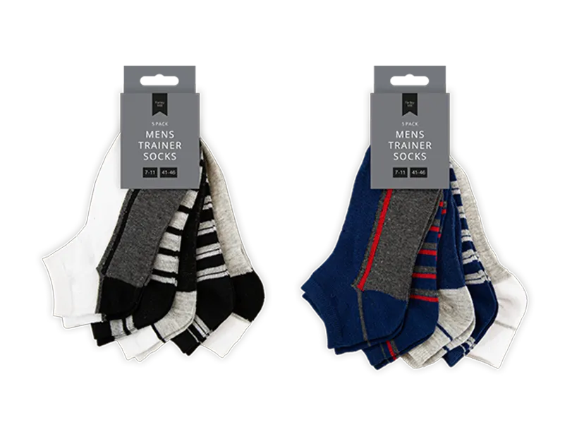 Men's Stripe Trainer Socks 5pk