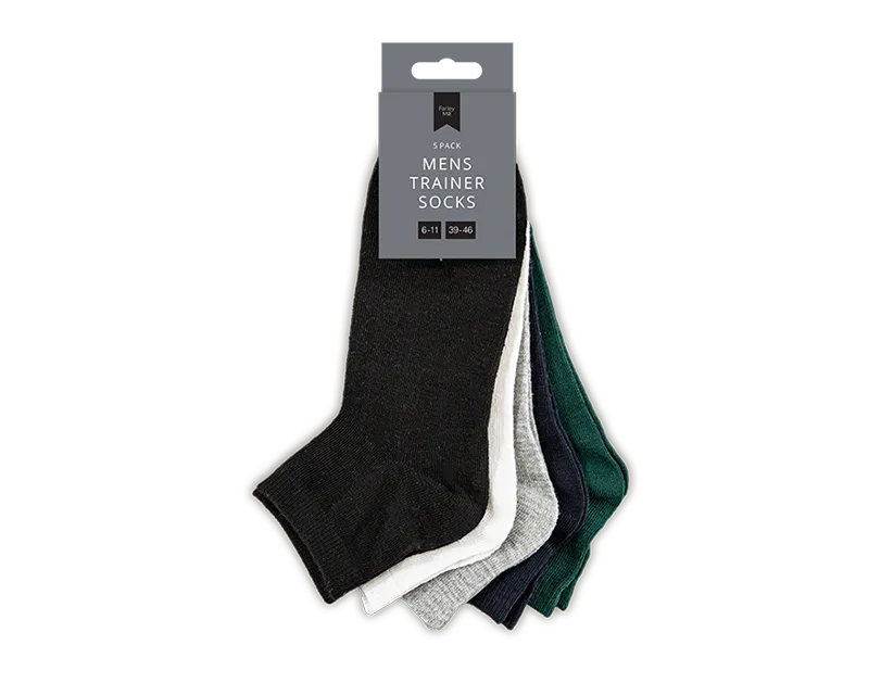 Men's Plain Trainer Socks 5pk