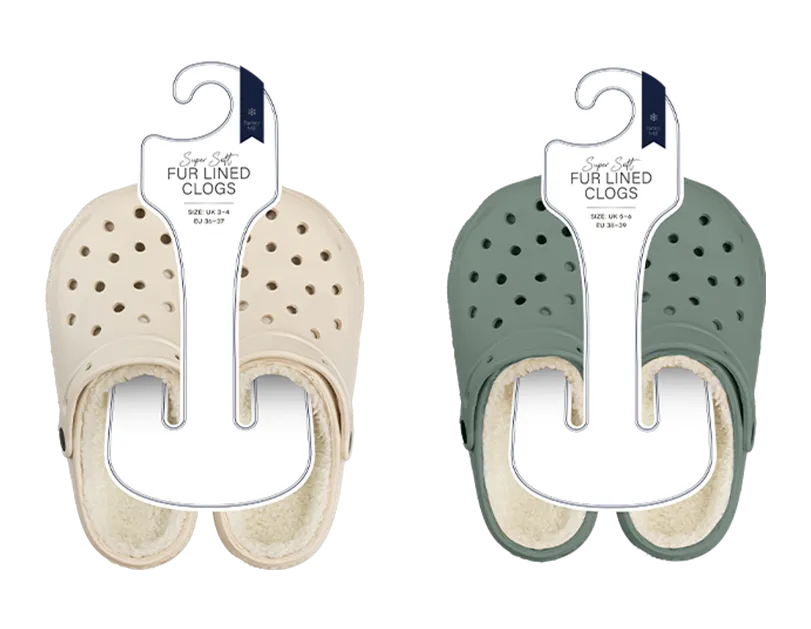 Ladies Fur Lined Clogs