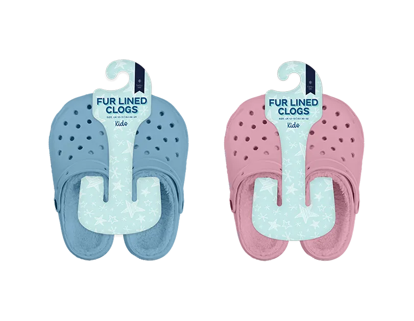 Kids Fur Lined Clogs
