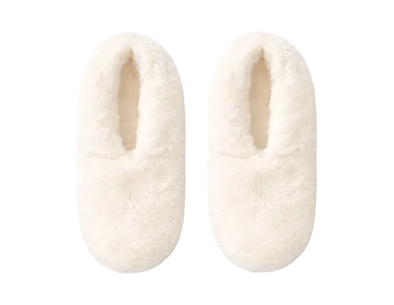 Ladies Fur Memory Foam Slipper Socks