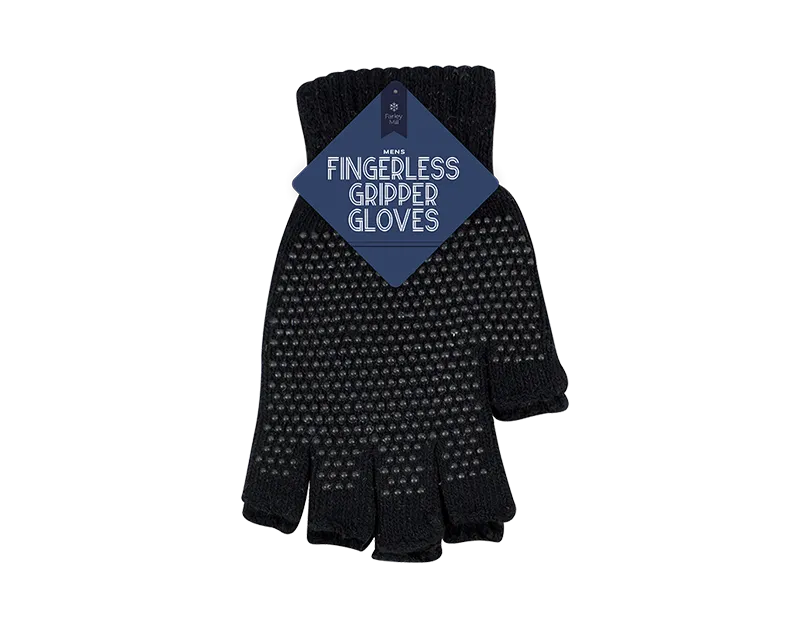 Men's Fingerless Gripper Gloves