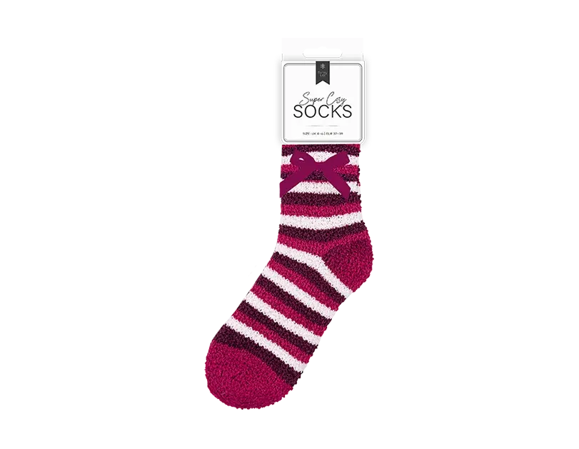 Ladies Cozy Stripe Socks