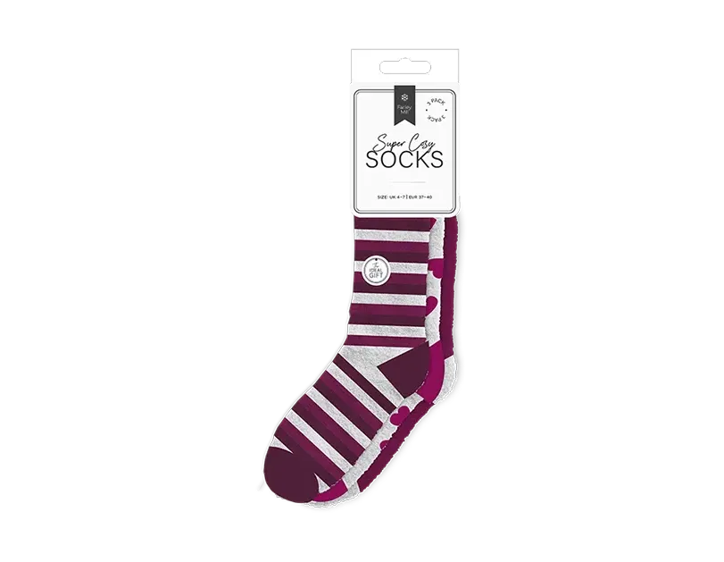 Ladies Cosy Socks 3pk