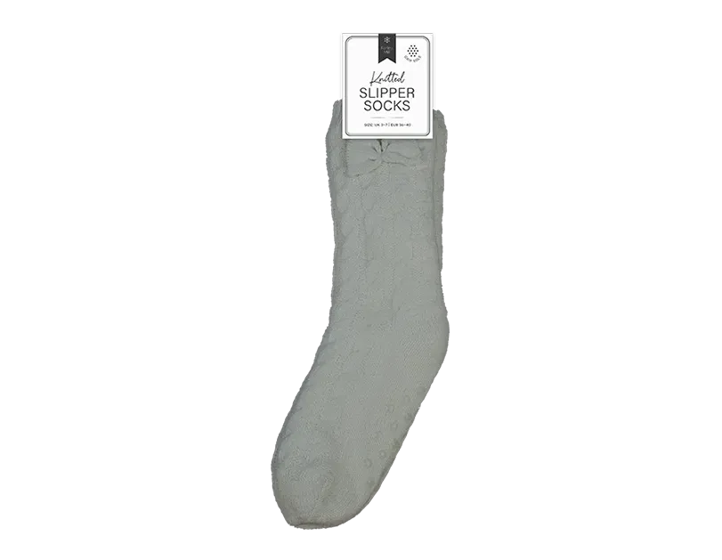 Lurex Knitted Slipper Socks