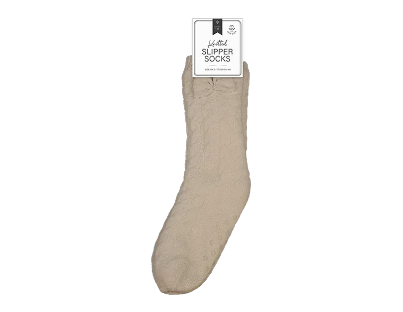 Lurex Knitted Slipper Socks