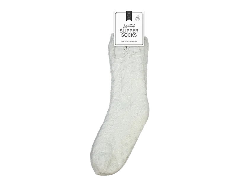 Lurex Knitted Slipper Socks