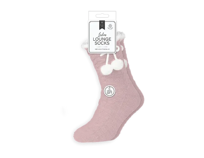 Chenille Cable Lounge Socks with Grippers