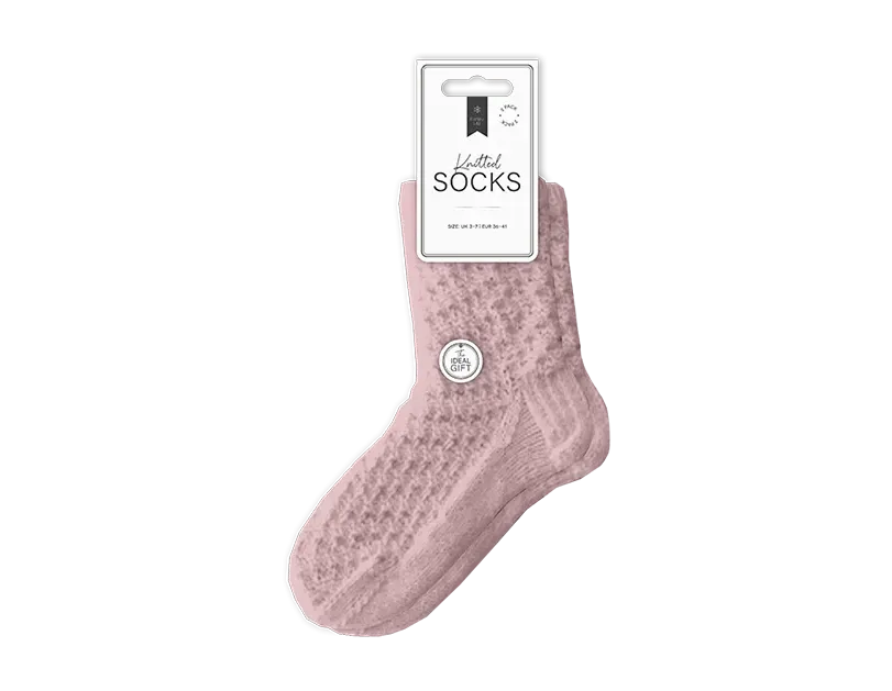 Textured Supersoft Knitted Socks 2pk