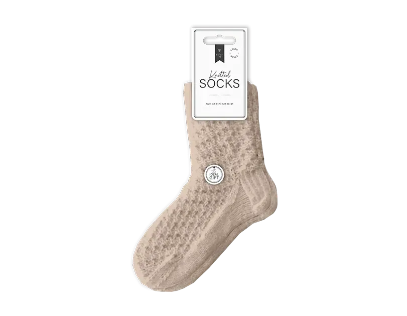 Textured Supersoft Knitted Socks 2pk