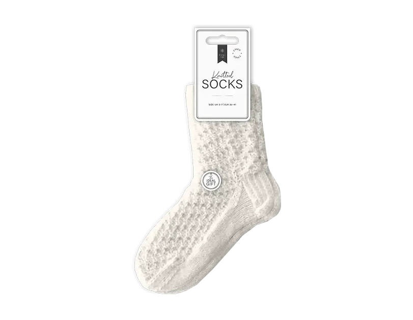 Textured Supersoft Knitted Socks 2pk