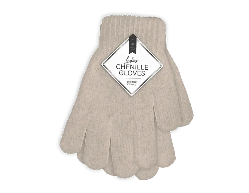 Ladies Chenille Gloves