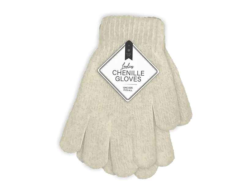 Ladies Chenille Gloves