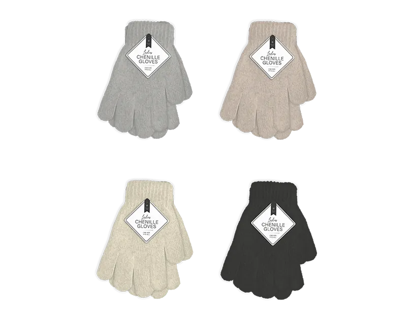 Ladies Chenille Gloves