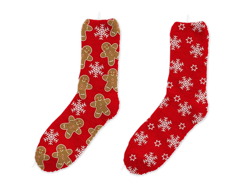 Men's Novelty Christmas Cosy Socks 2pk