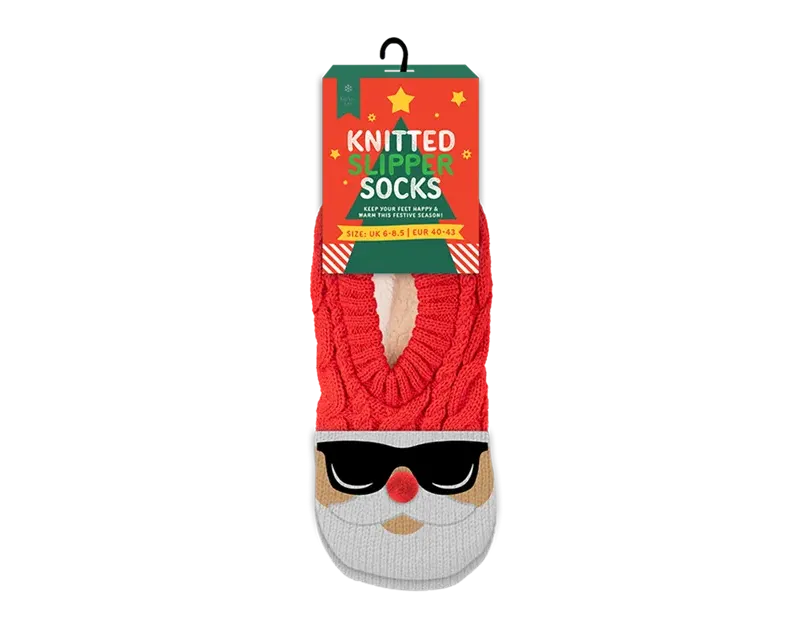 Men's Xmas Novelty Knit Slipper Socks