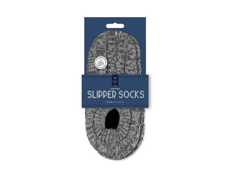 Men's Marl Knitted Slipper Socks