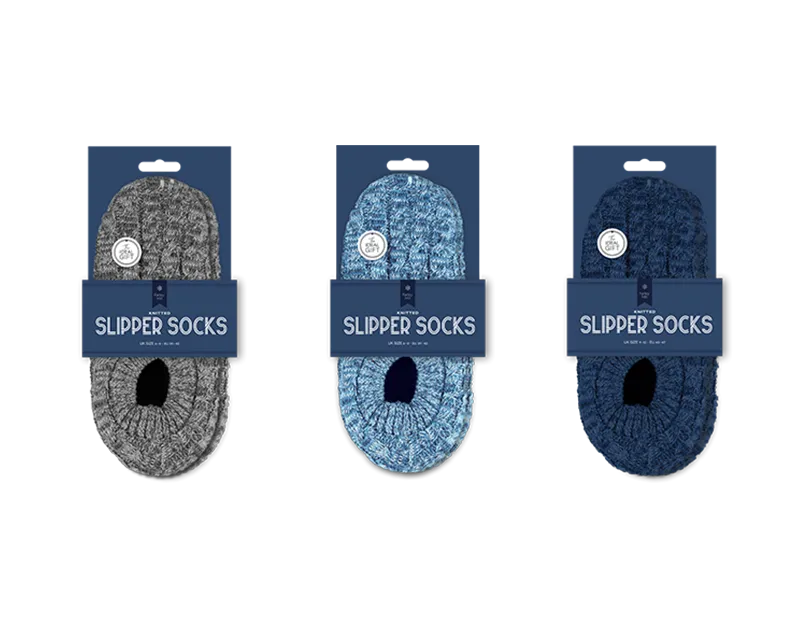 Men's Marl Knitted Slipper Socks