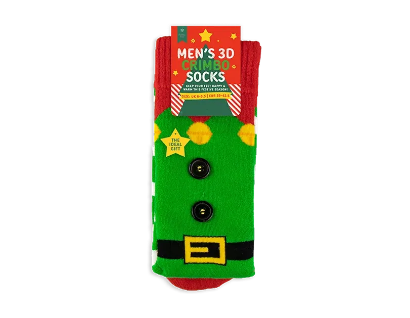 Festive 3D Character Men's Socks