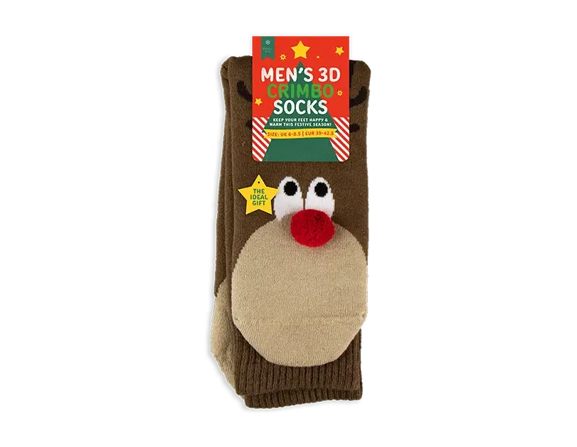 Festive 3D Character Men's Socks