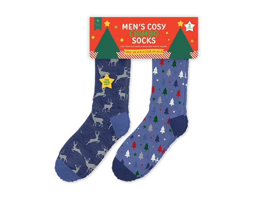 Festive Men's Socks 2pks