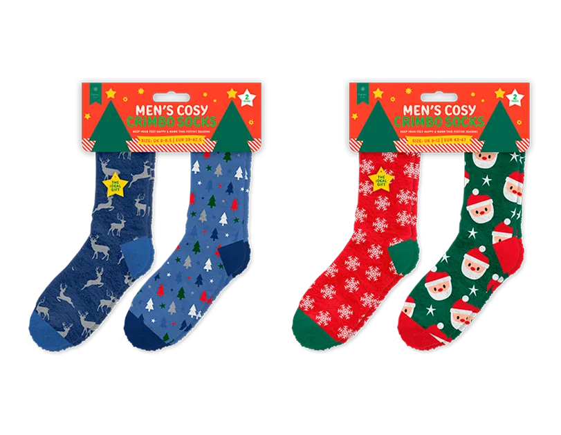 Festive Men's Socks 2pks