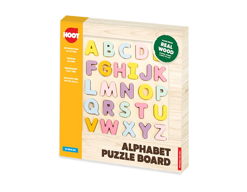 Wooden Chunky Alphabet & Number Board