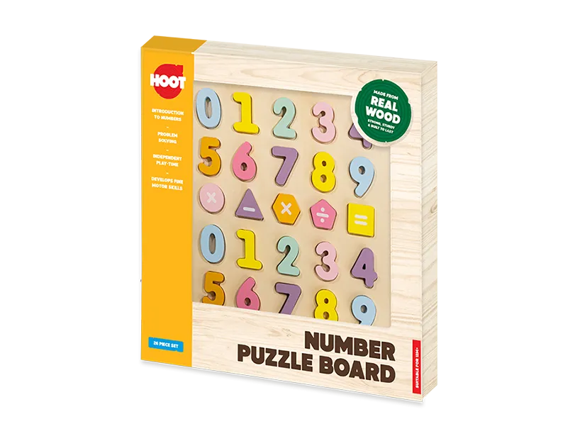 Wooden Chunky Alphabet & Number Board