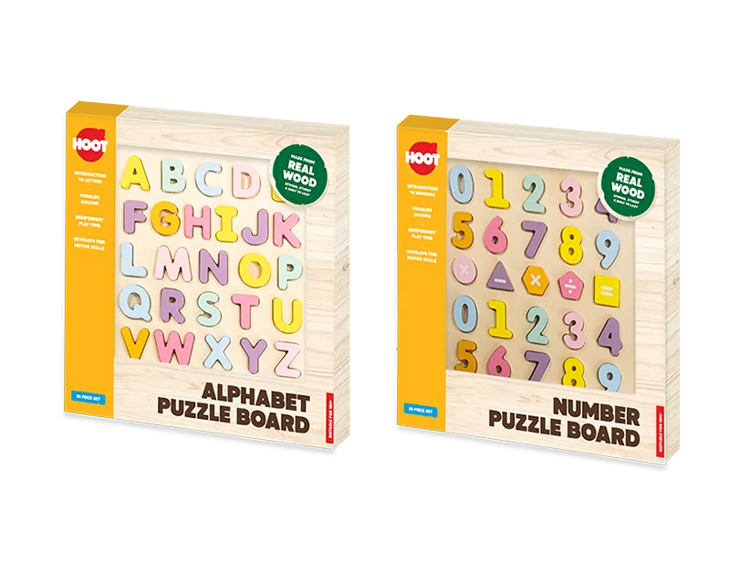 Wooden Chunky Alphabet & Number Board