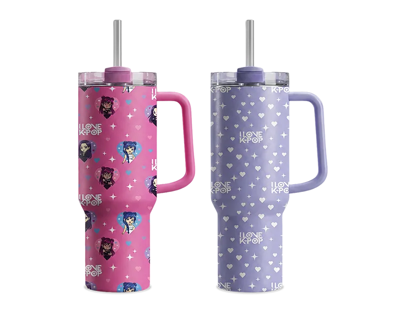 K-Pop Double Wall Tumbler with Handle 600ml