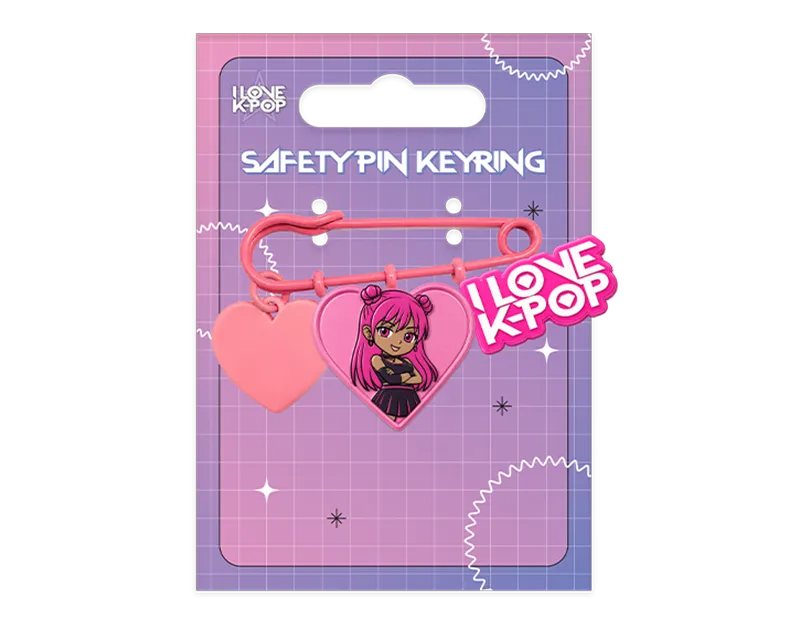K-Pop Safety Pin Keyring
