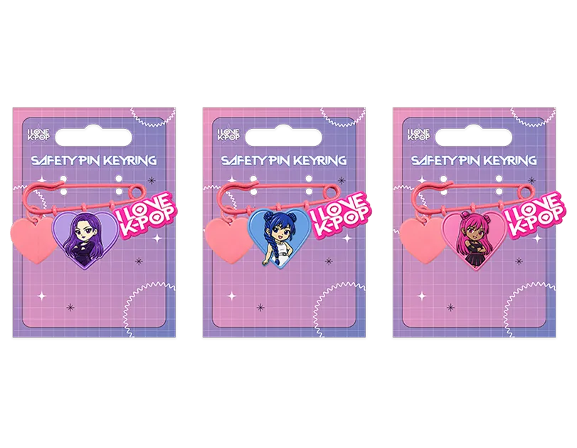 K-Pop Safety Pin Keyring