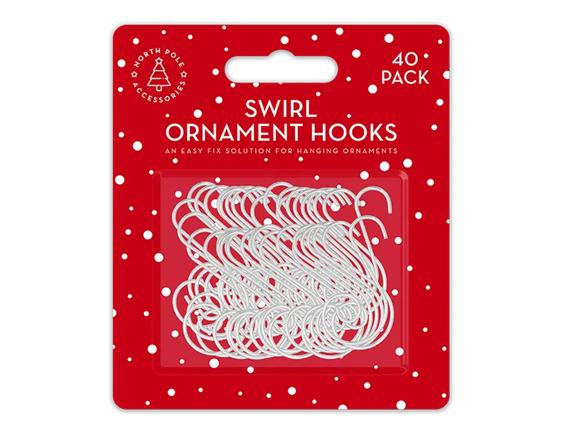 Swirl Ornament Hooks 40pk