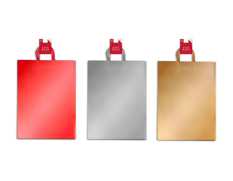 Matte Metallic Gift Bag 2pk