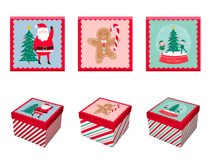 Christmas Square Gift Box 16cm x 16cm