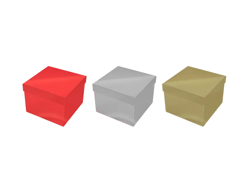 Square Matte Metallic Gift Box 16cm x16cm