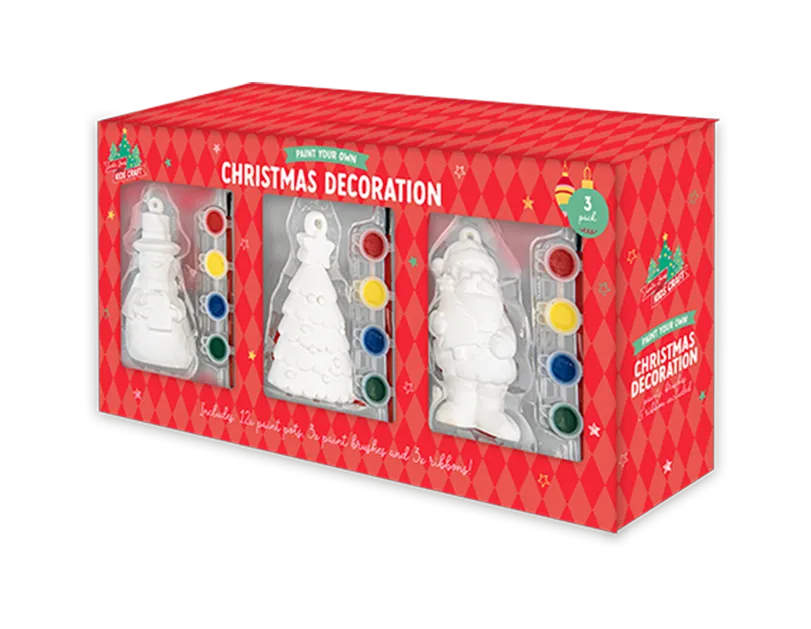 Paint Your Own Plaster Character Decorations 3pk