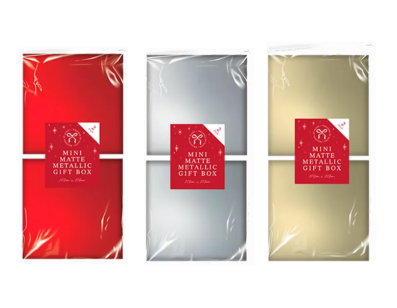 Mini Matte Metallic Gift Box 2pk